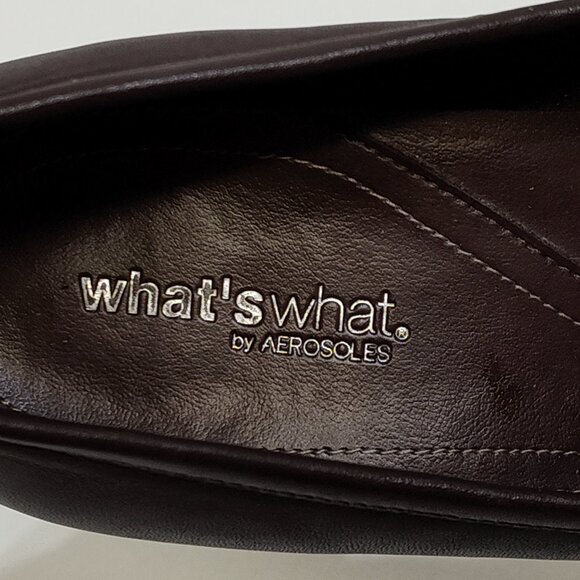 Aerosoles Whats What Leather Pump Chloe Style Brown 2.5" Heel Size 7M Work Shoes - Picture 10 of 10